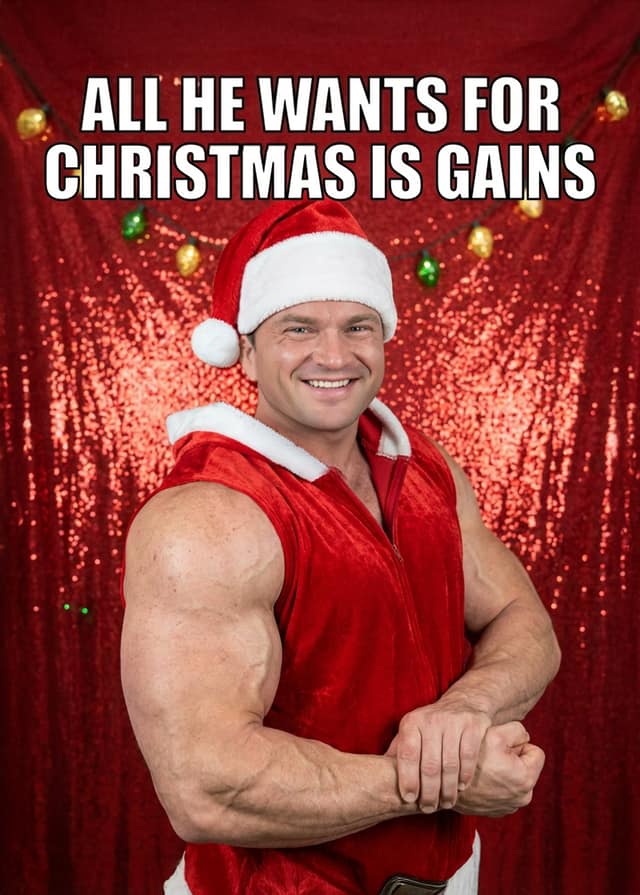 Jacked Santa Christmas Flex