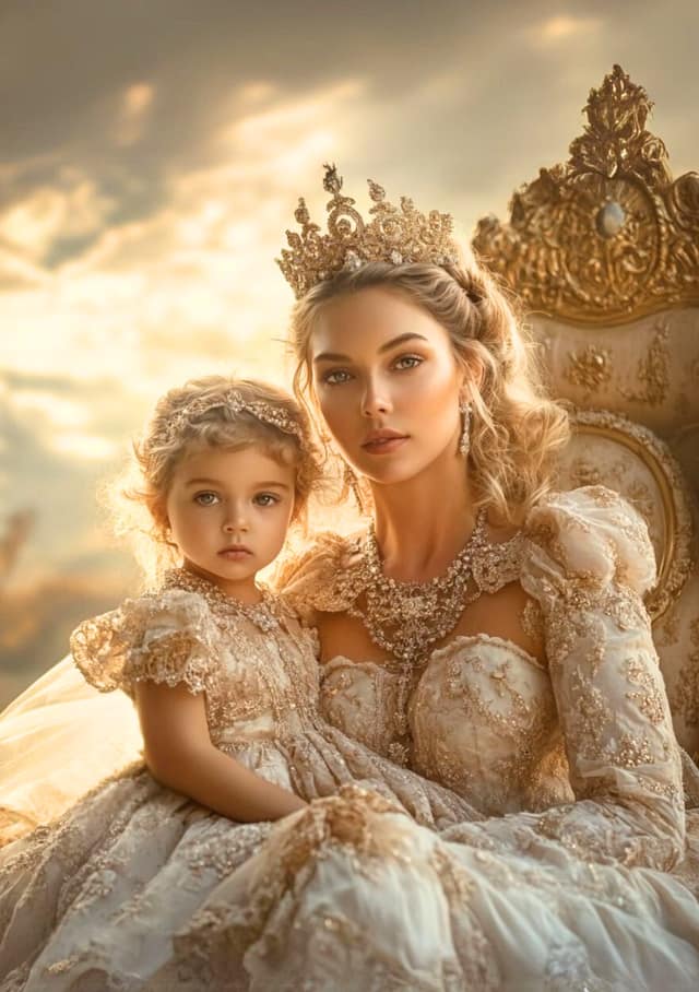 Royal Mother And Child Portrait