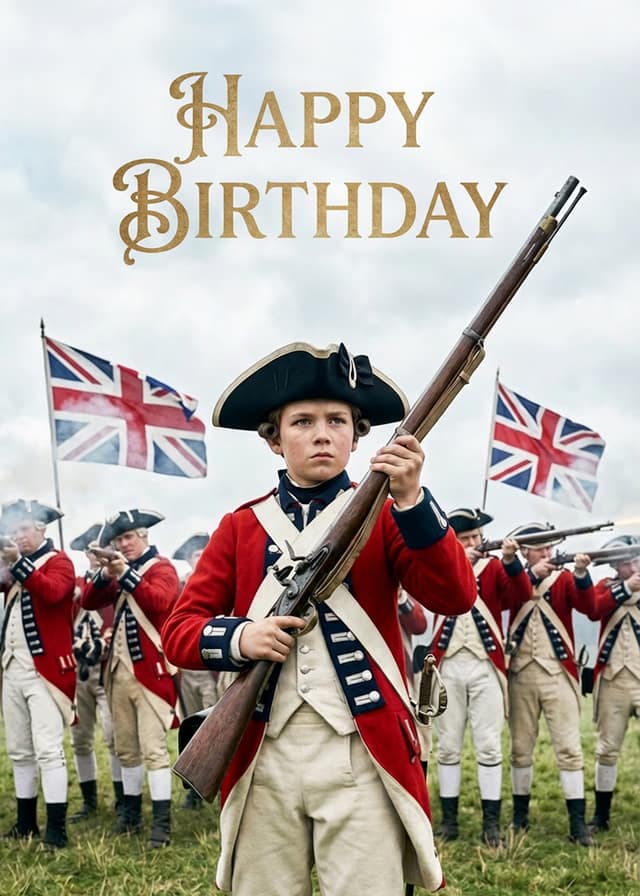 Happy Birthday Redcoat Salute