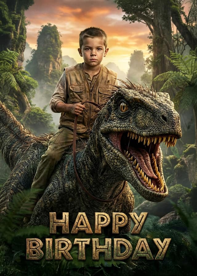 Dinomite Birthday Card