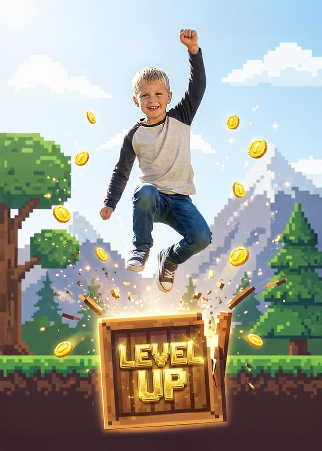 Retro Level Up Adventure