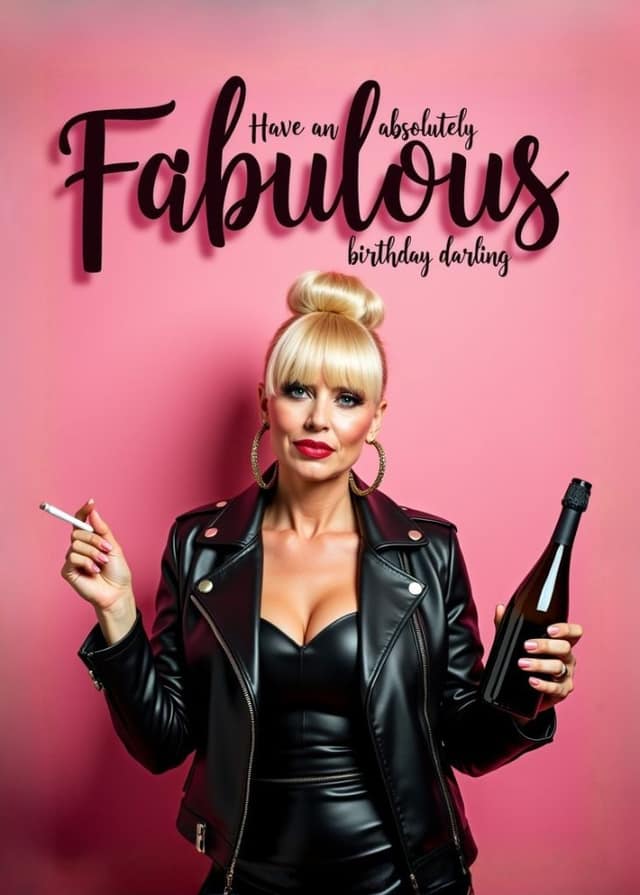 Absolutely Fabulous Birthday Card