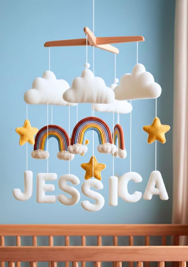Personalized rainbow mobile