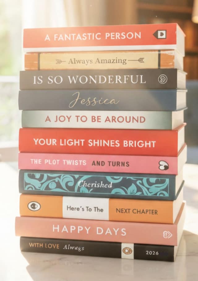 Affirmation book stack