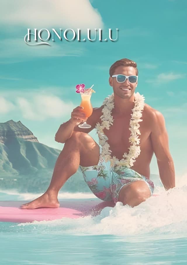 Honolulu Cocktail Surfer