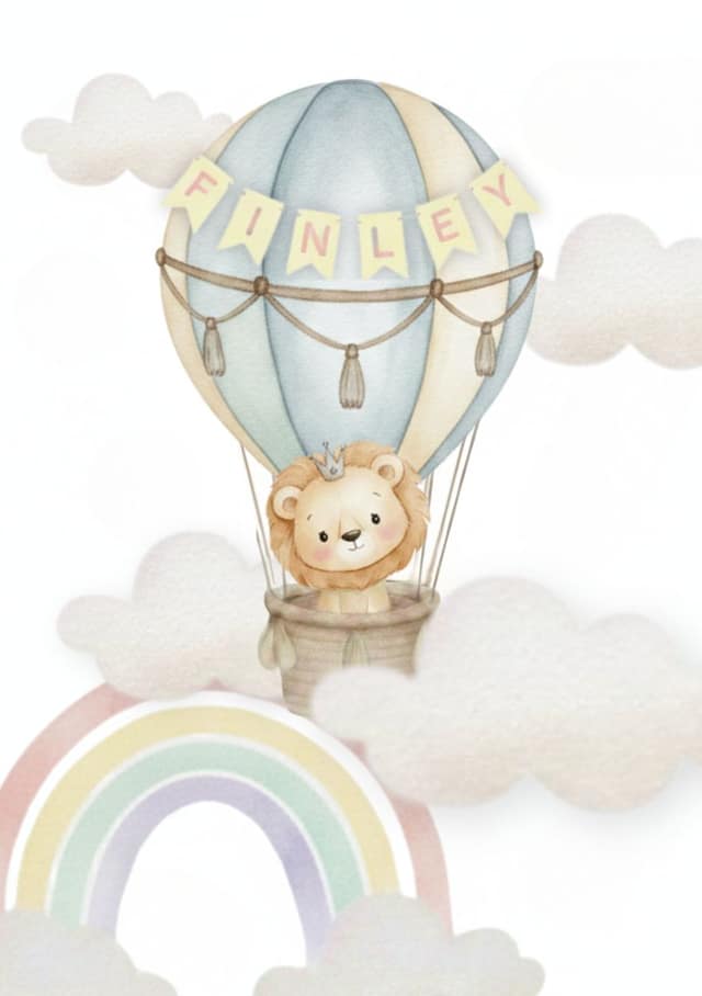 Rainbow balloon lion