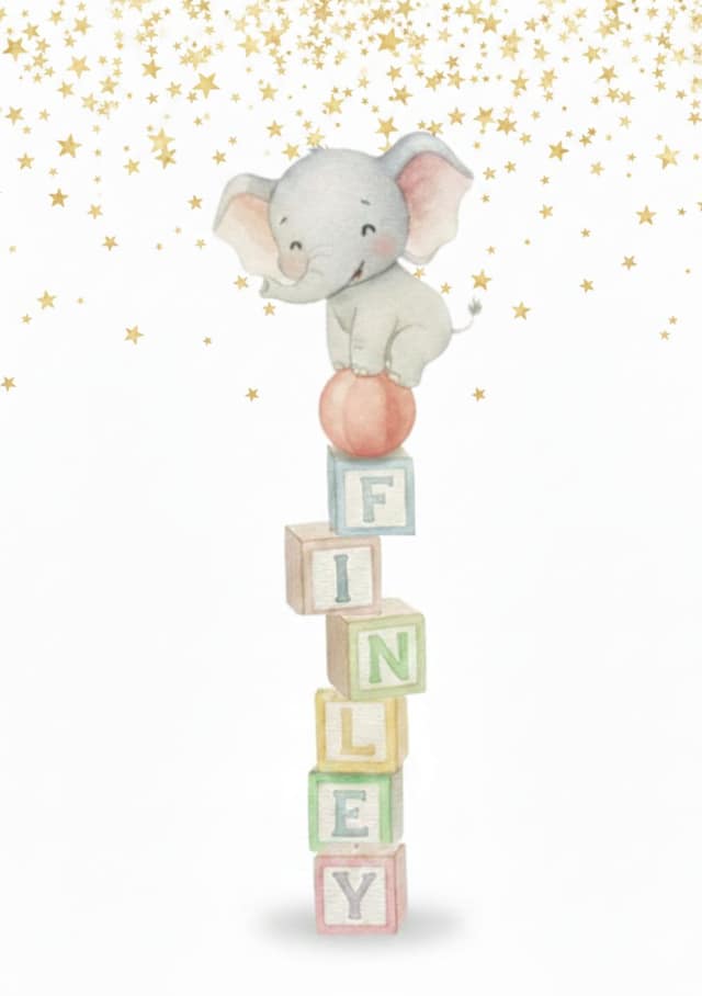 Starry baby elephant