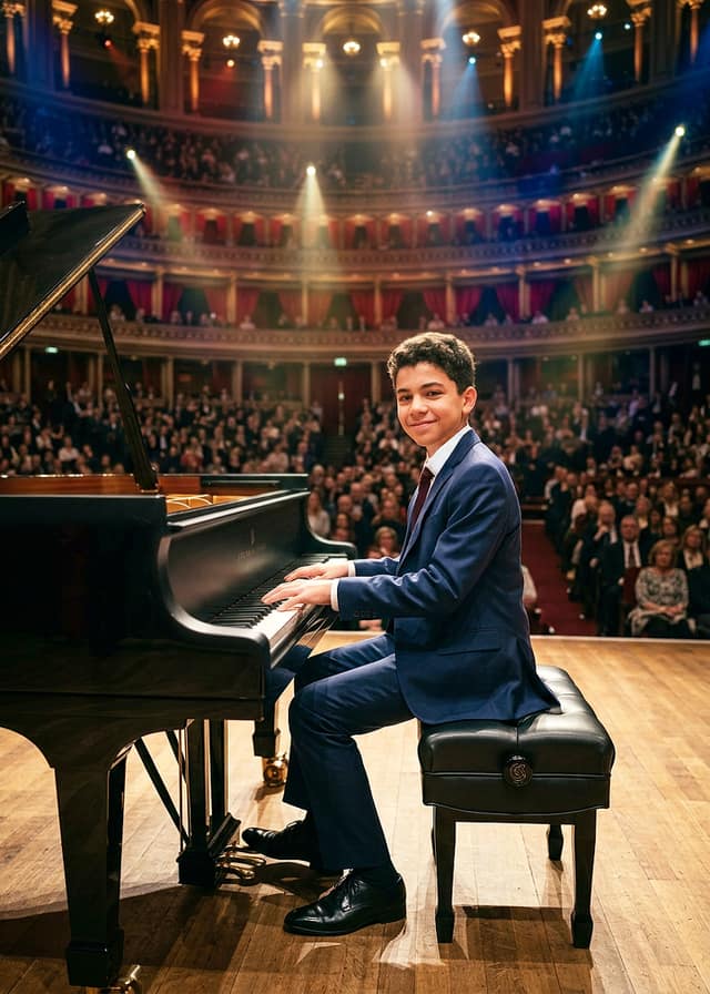Concert hall pianist