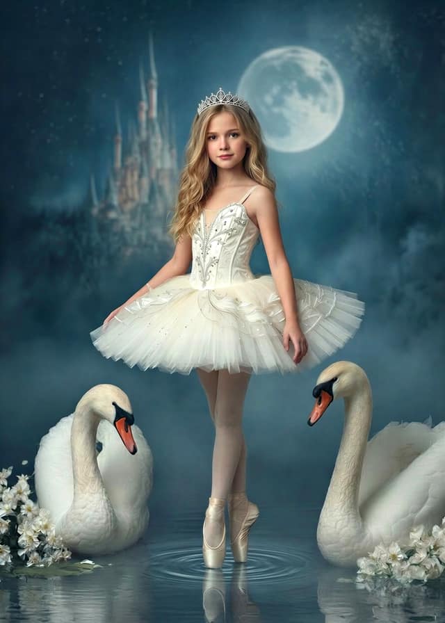 Moonlit Swan Ballerina