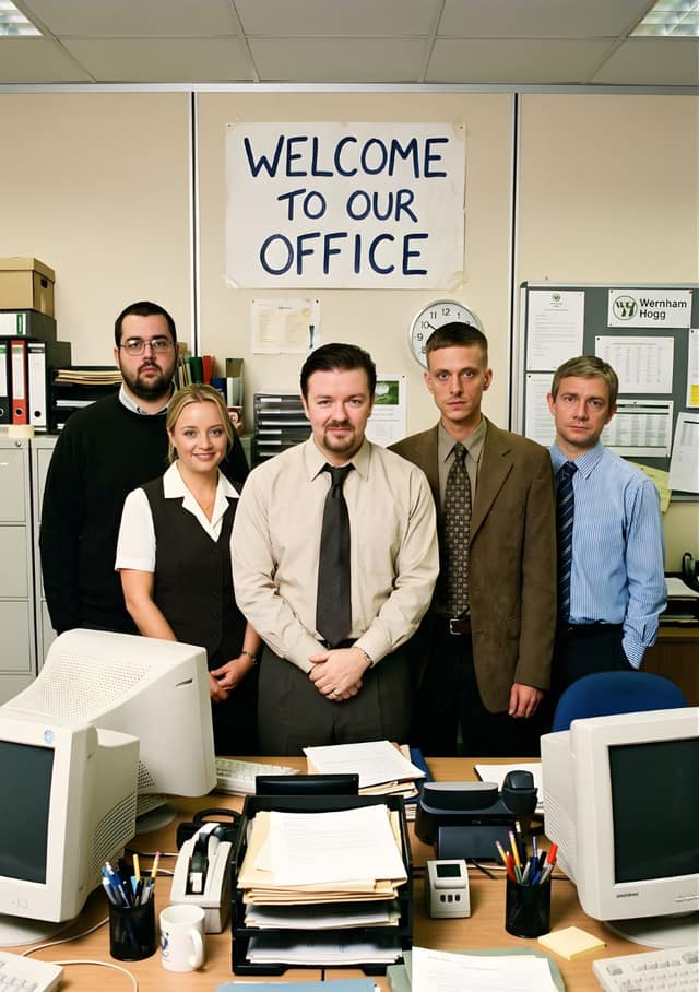 Cringe Office Team Photo