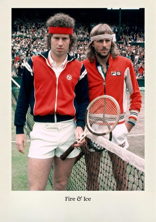 Retro Tennis Rivalry Duo