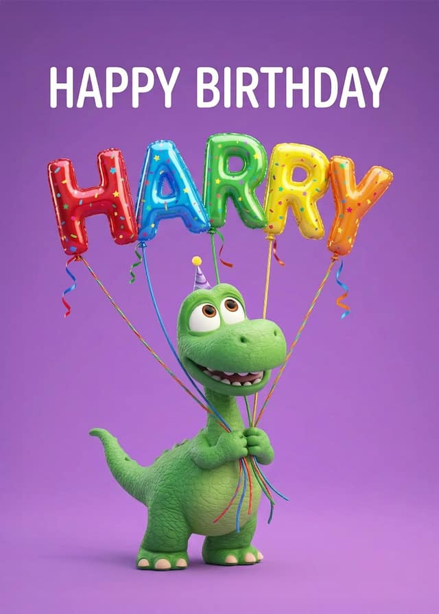 Custom Dino Birthday Balloons