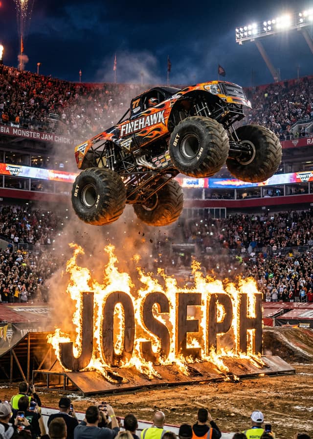 Blazing Monster Truck Name Jump