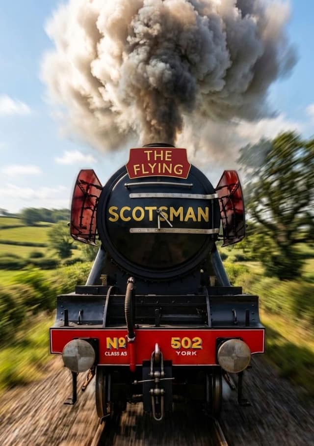 Vintage Steam Train Nameplate