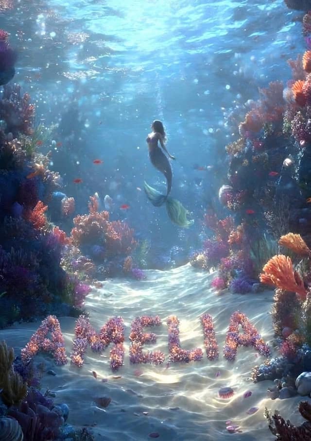 Shimmering Mermaid Reef Scene