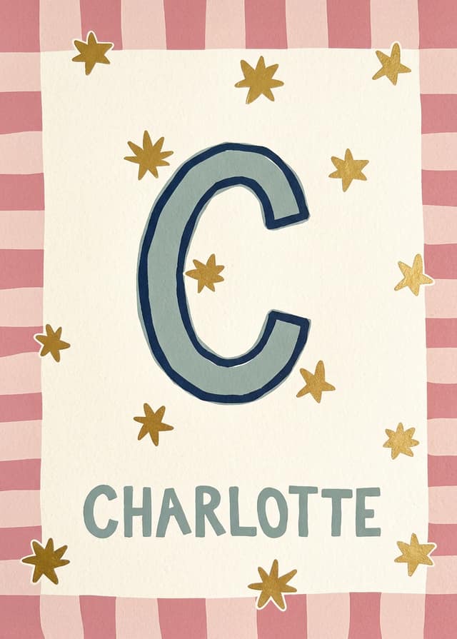 Starry Initial Name Design