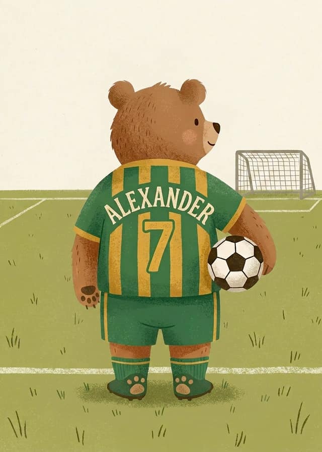 Personalised Football Teddy Kit