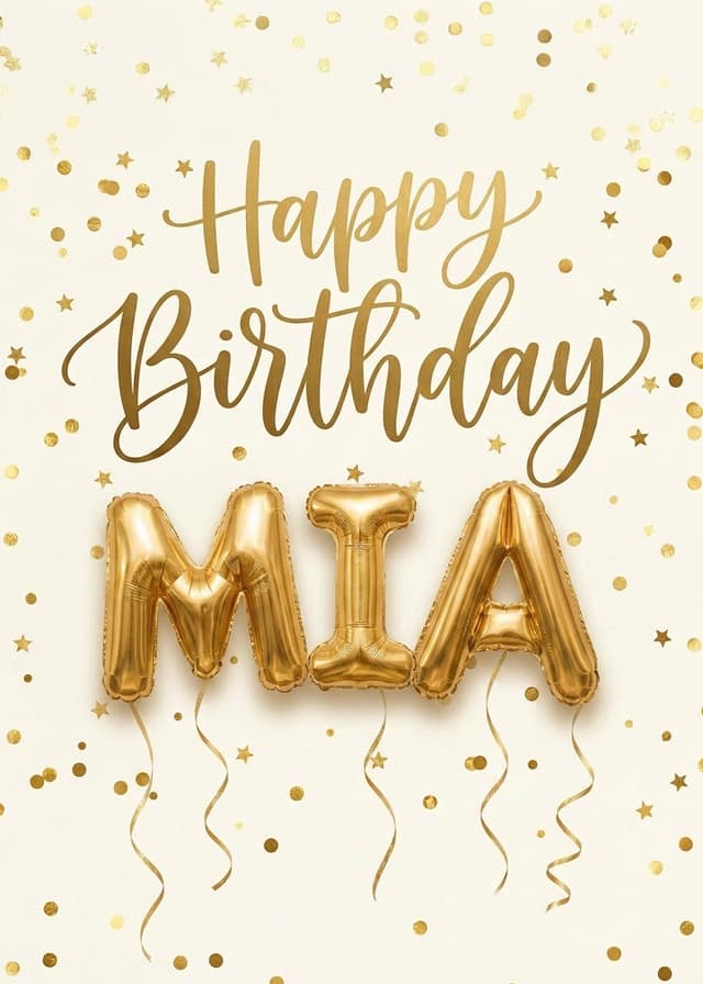 Gold Birthday Name Balloons