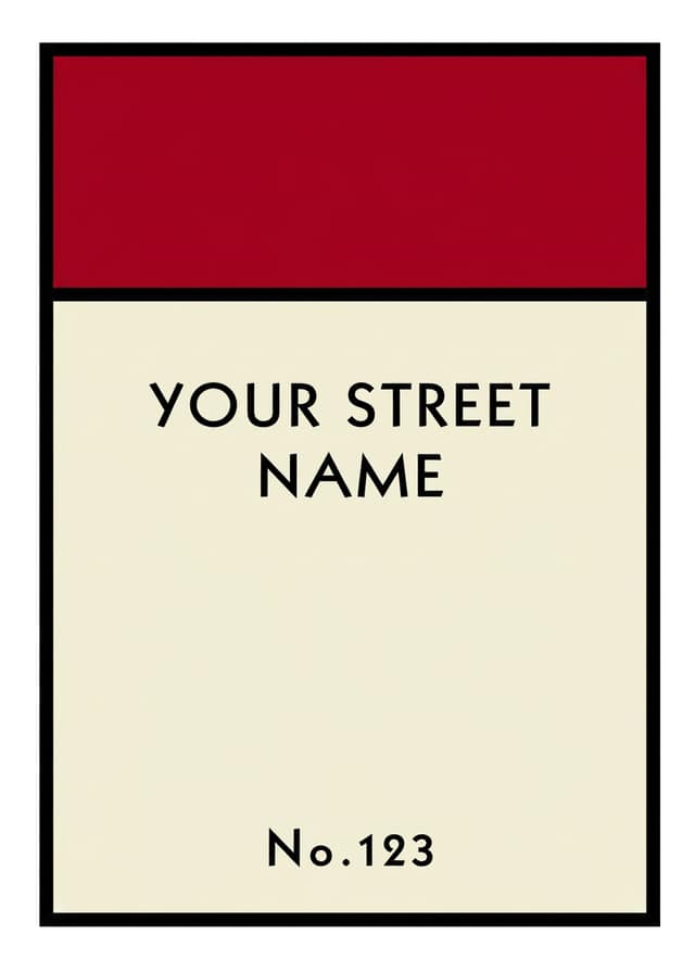 Personalised Street Name Sign