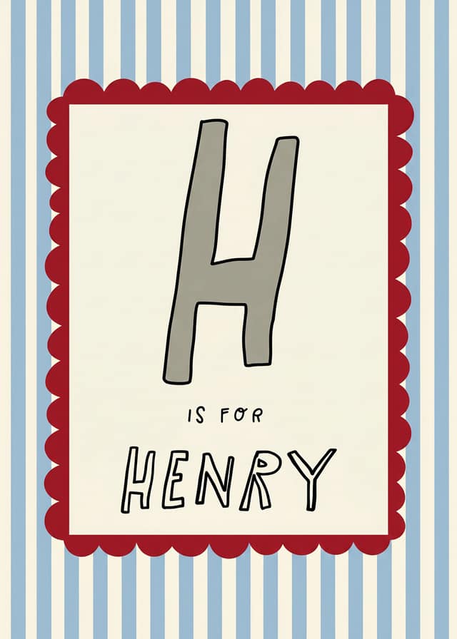 Personalised Initial Name Alphabet Art