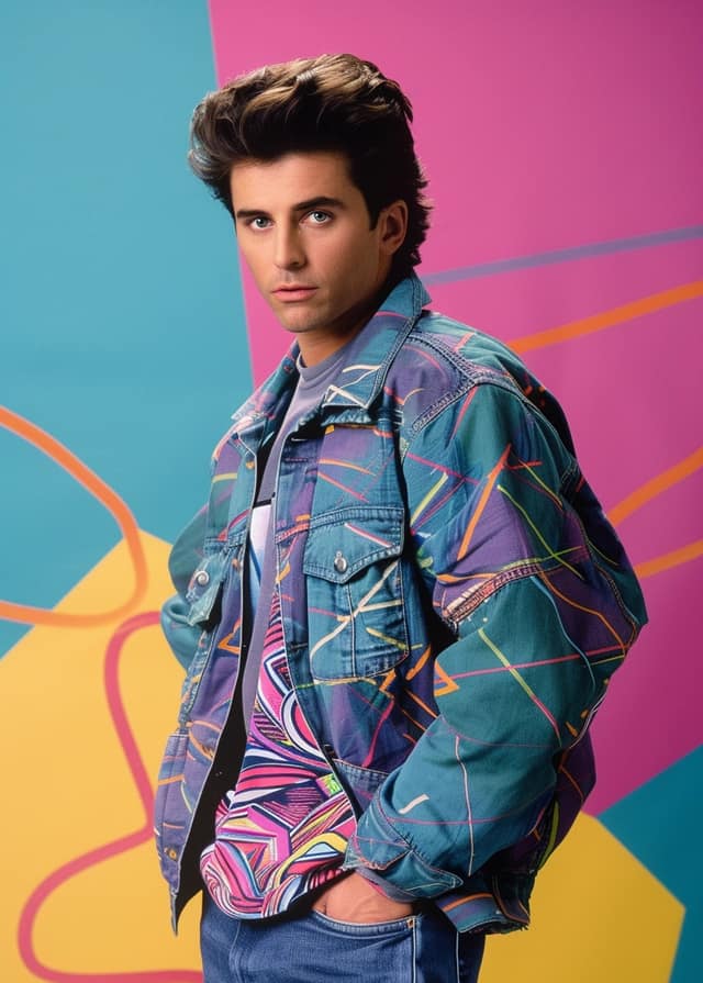 Neon 80s Heartthrob Look