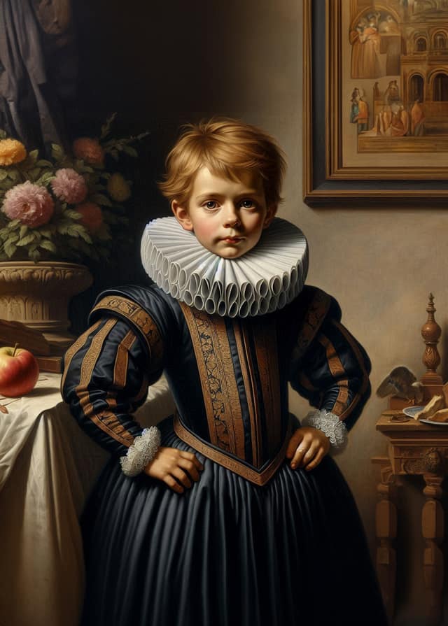 Ruff Collar Heirloom Portrait