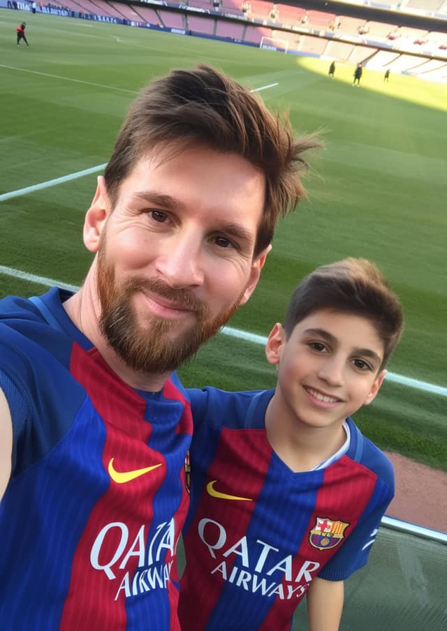 Pitchside Selfie With Messi