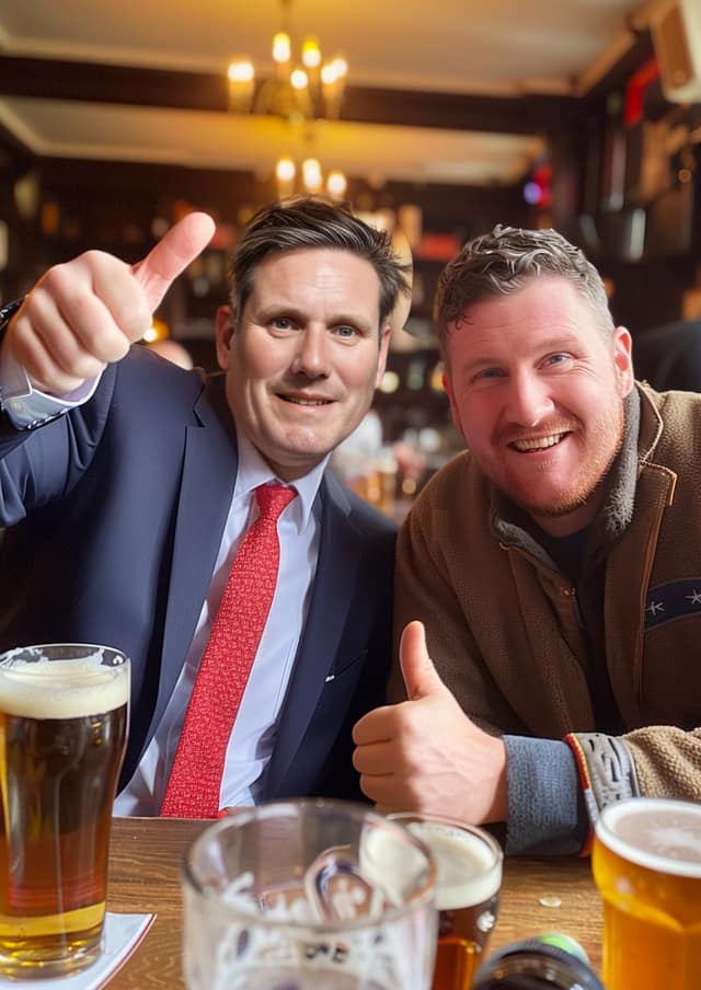 Double Thumbs Pub Selfie