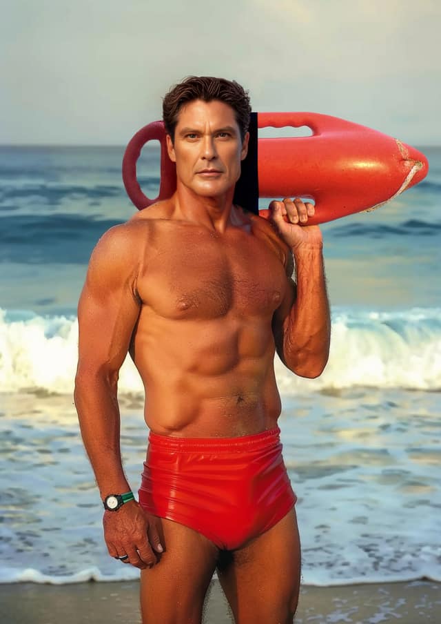 David Hasselhoff Bay Watch Birthday Card