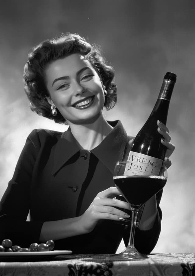 Vintage Wine Hostess Glamour