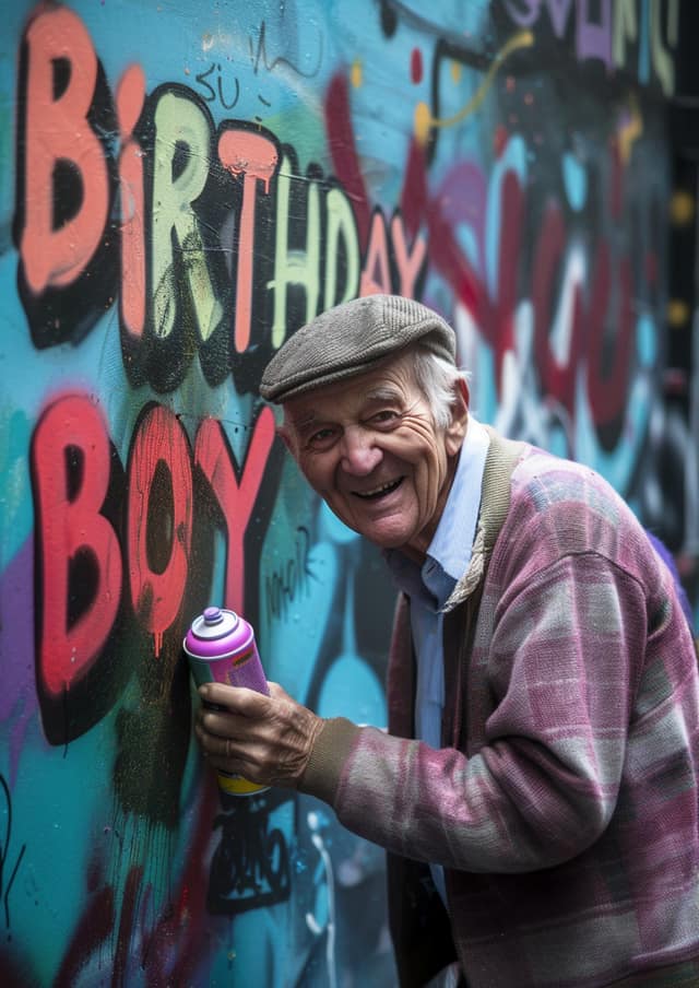 Graffiti Grandad Birthday Card