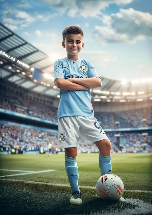 Man City Kid Birthday Card