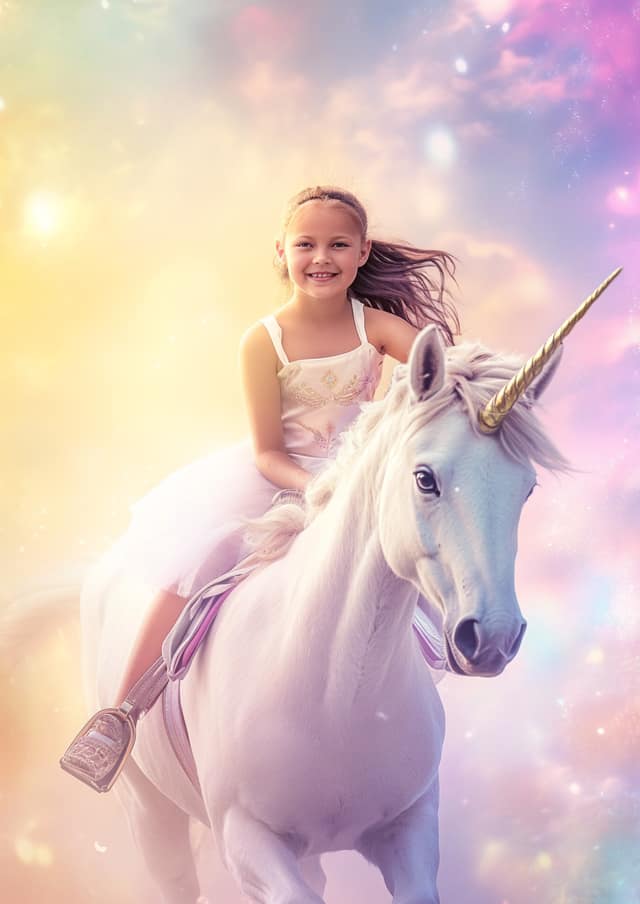 Unicorn Princess Birthday Card