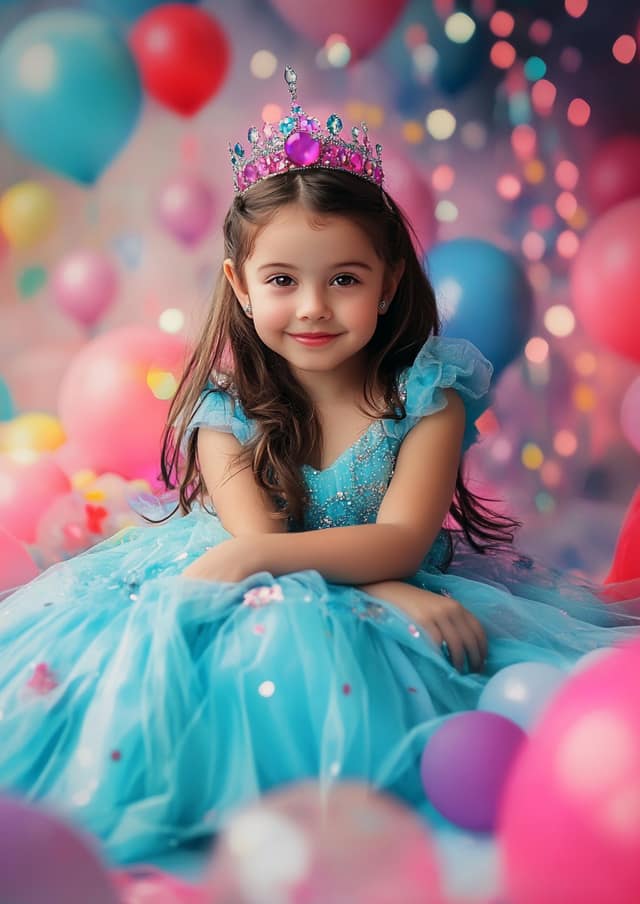 Birthday Princess Greetings Card Face Photo Swap