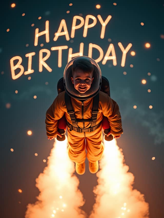 Birthday Blast Off Astronaut