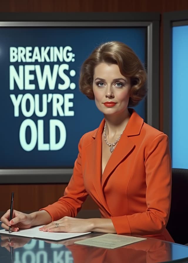 Breaking News You're Old Birthday Card