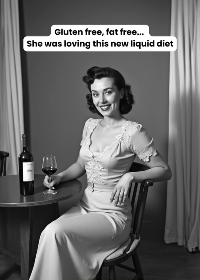 Wine Liquid Diet Birthday Card