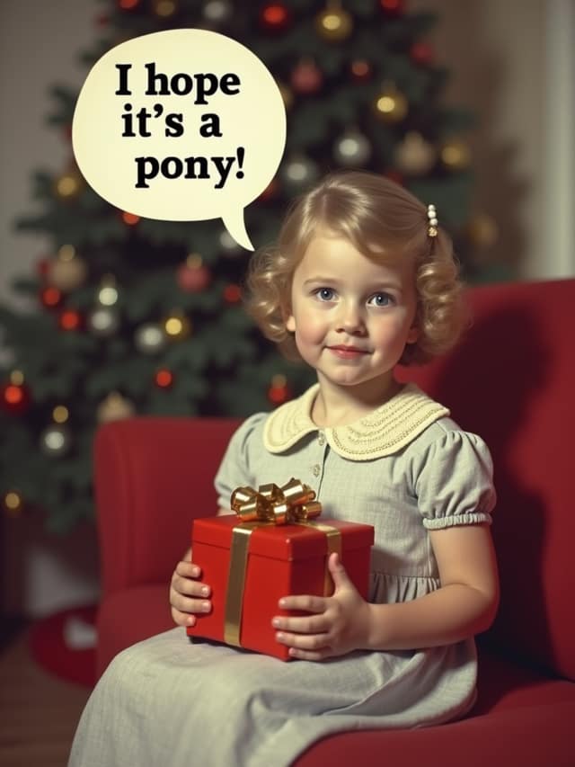 Christmas Pony Wish Face Swap