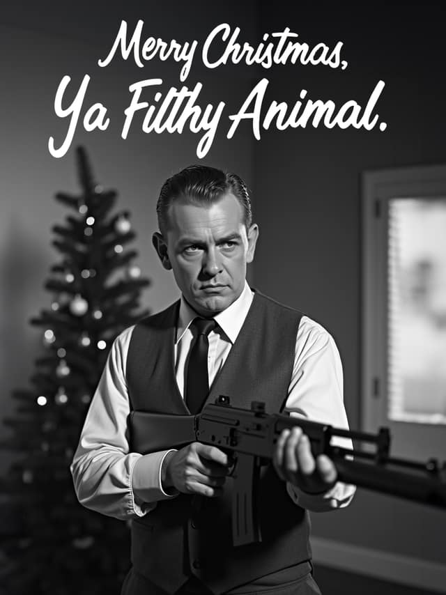 Ya Filthy Animal Christmas Card