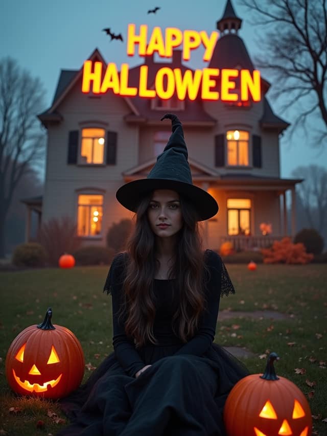 Halloween Haunted House Card For Her