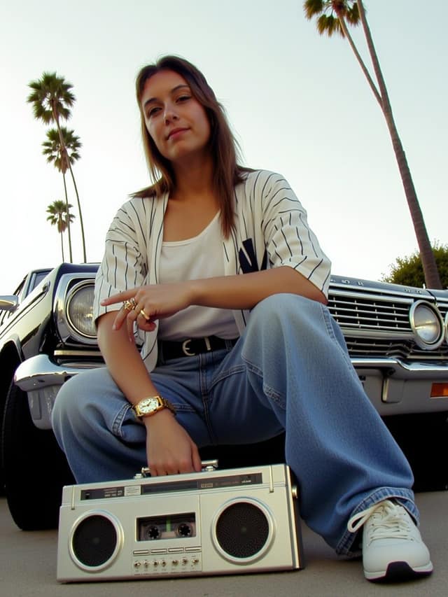 Retro Boombox Street Star