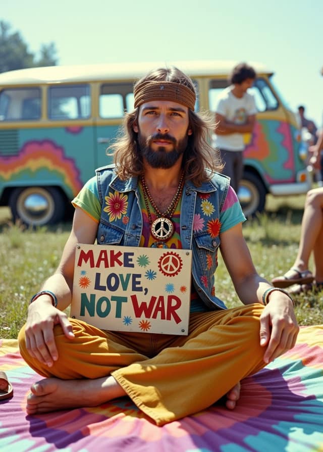 Flower Power Peace Protest