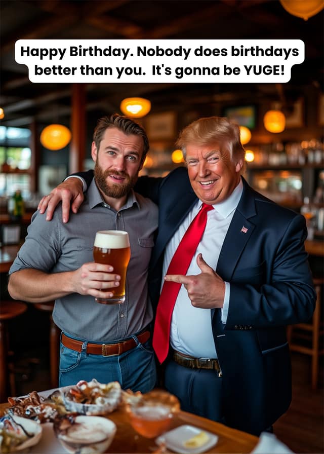 Trump yuge birthday