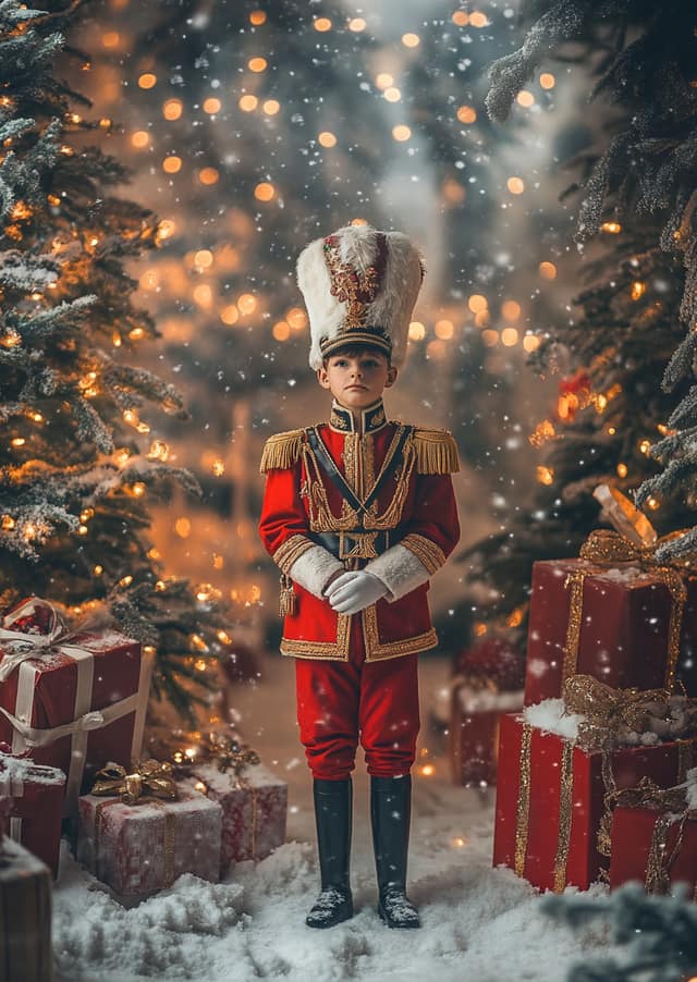 Snowy Christmas Toy Soldier