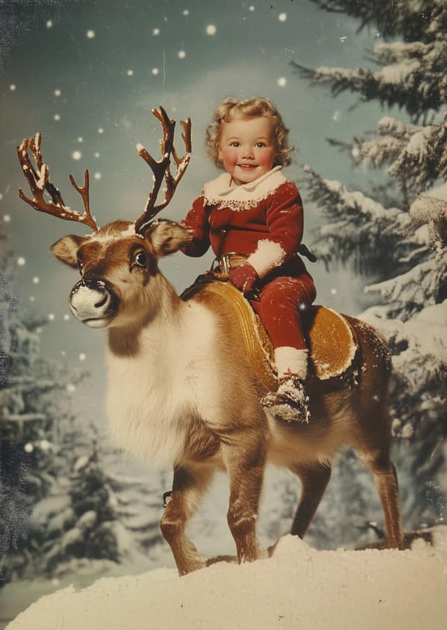 Vintage Reindeer Ride