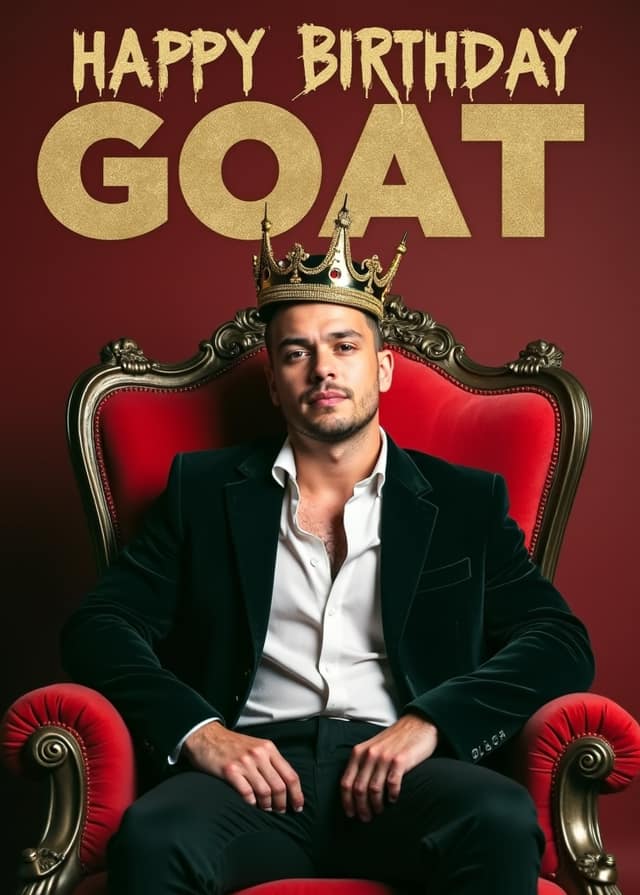 Greatest Of All Time Birthday Card