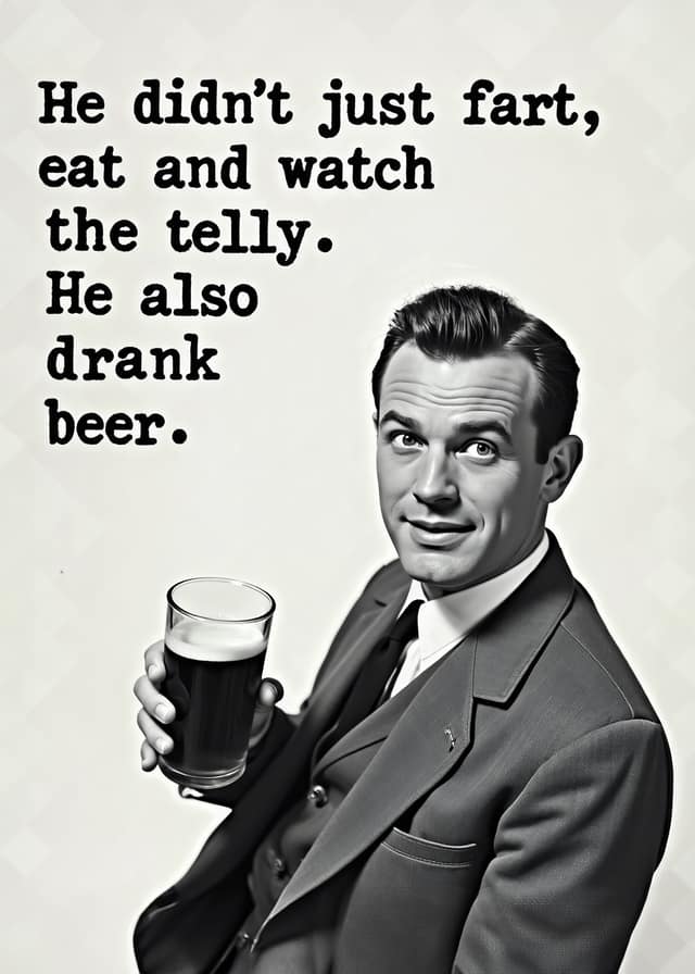 He Also Drank Beer Birthday Card