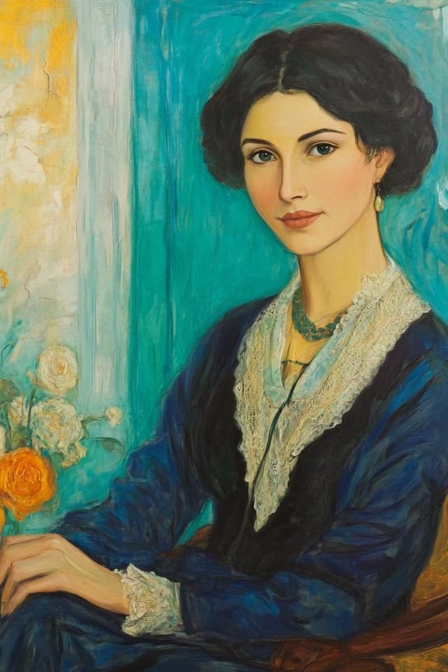 Elegant Heirloom Oil Portrait