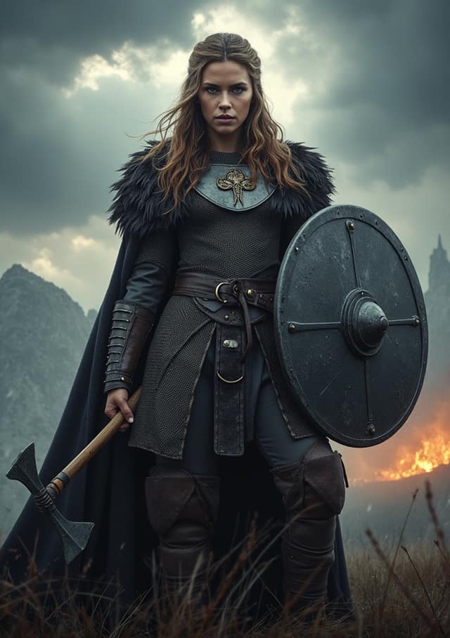 Fierce Viking Shieldmaiden