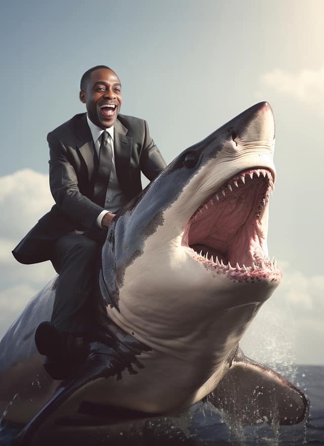 Shark Riding Boss Energy